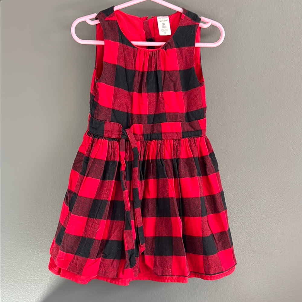 Carter's Red and Black Halter Sundress Casual
